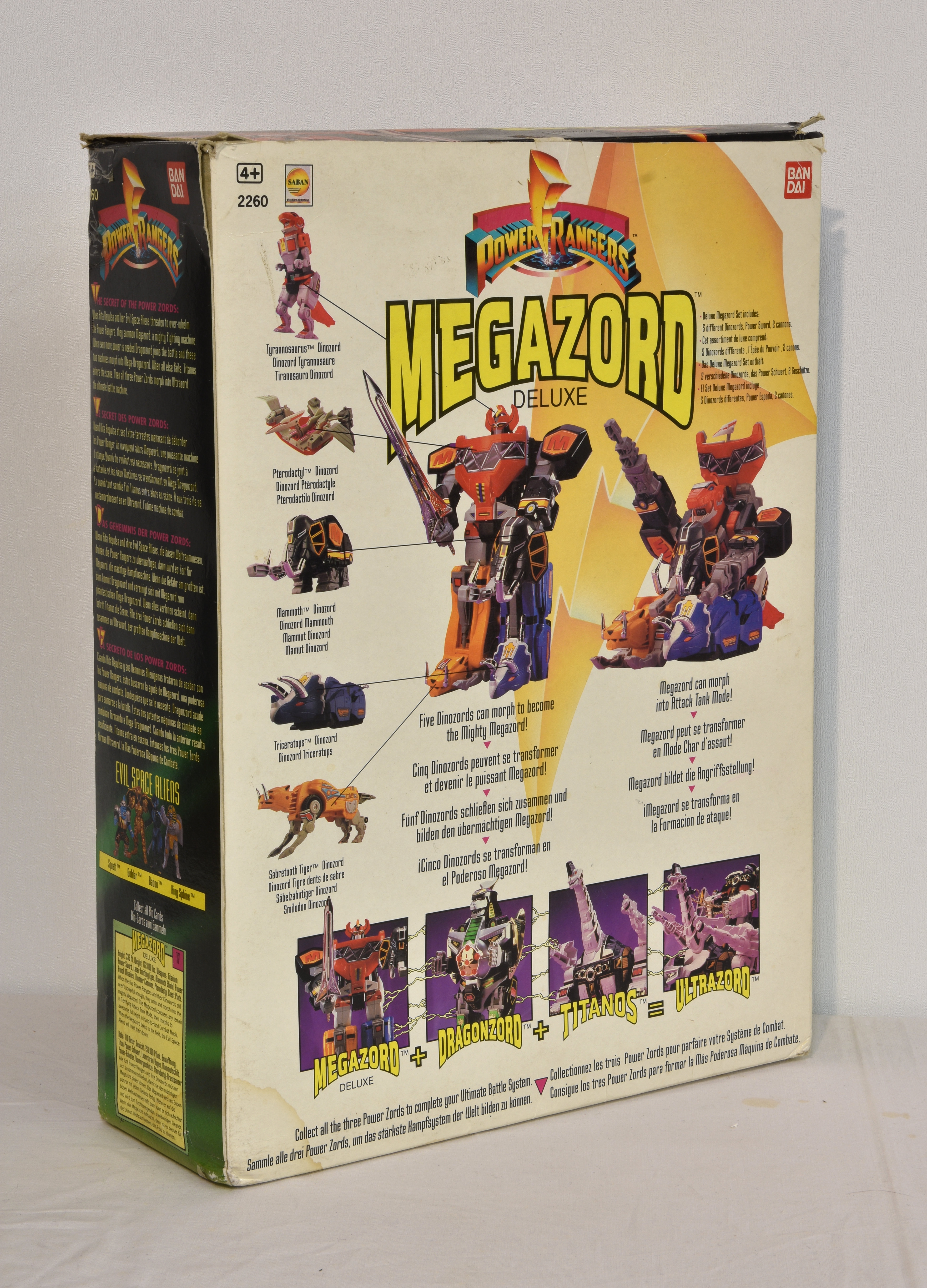 An original boxed vintage 1990s Bandai Power Rangers action figure playsets 2260 Deluxe Megazord, - Image 3 of 3