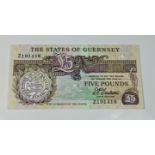 BRITISH BANKNOTE - The States of Guernsey - Five Pound Z replacement, c. 1996, Signatory D. P.