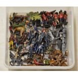 A collection of vintage Britains lead soldiers and animals, and various similar. (quantity)