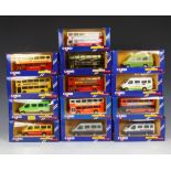 Corgi - Thirteen boxed Ford Transit vans and Metrobus diecast models, various models, livery etc. (