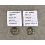 Numismatics - Roman coins: Julia Soaemias 222AD, AR Denarius, reverse Venus stg L (mother of