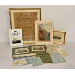 A large collection of Guernsey / Channel Islands ephemera, prints and watercolours etc, comprising