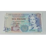 BRITISH BANKNOTE - The States of Guernsey Ten Pounds, c. 1995, Signatory D. P. trestain, low