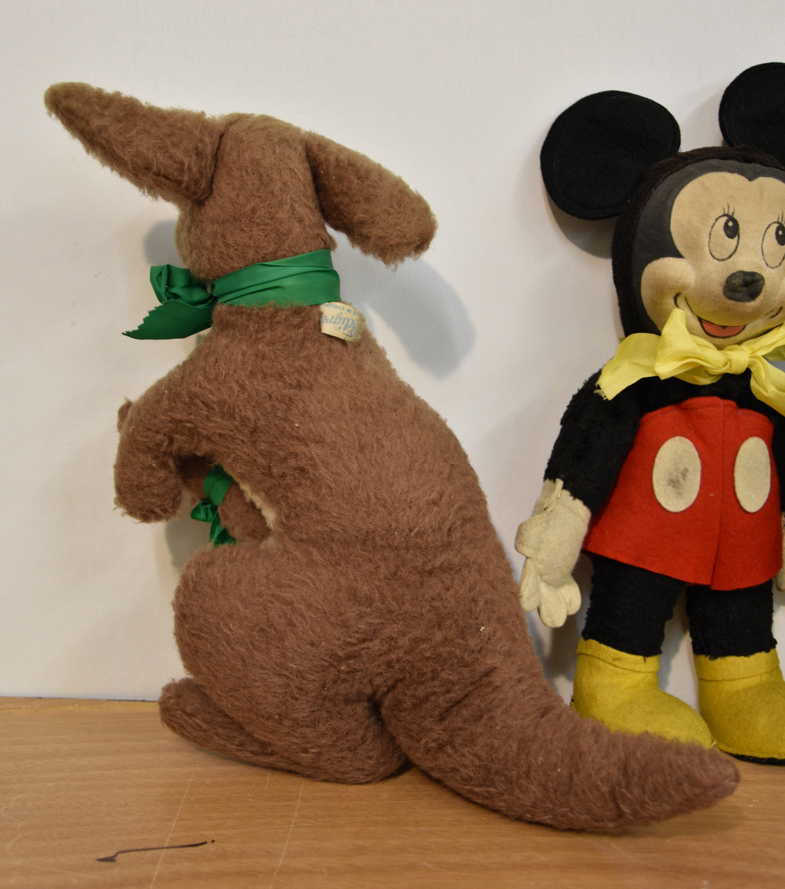 A Merrythought Disney Mickey Mouse, c.1939, England, bearing original label on foot, together with a - Image 5 of 16