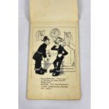 A 1920s sketchbook of cartoons, each cartoon sighed 'AH' and accompanied by verse, dated mostly