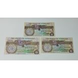 BRITISH BANKNOTES - The States of Guernsey Five Pounds - Three different signatories, c. 1980,