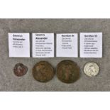 Numismatics - Roman coins: Severus Alexander 222-235 AD, AE Sestertius Colonial, reverse Sol adv