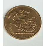 A 1904 King Edward VII full gold sovereign.