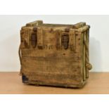 Channel Islands German Occupation interest - German pine storage / ammo box, indistinct painted