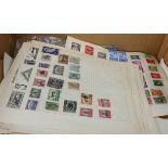 A box of philatelic material - World & GB stamps, loose stamps, mint, FDC's, album sheets,