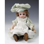 A French Paris Jumeau / Danel & Cie Bébé bisque head doll, hairline crack to forehead of bisque