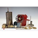 A very rare boxed Meccano live Steam Engine, comprising of spirit fired vertical boiler with