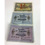 BRITISH BANKNOTES - STATES OF GUERNSEY - German Occupation (3), Guernsey Occupation two Sixpence