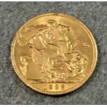 A George V 1928 full gold sovereign