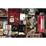 A large quantity of vintage costume jewellery, to include necklaces; pendants; bangles; earrings