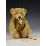 A Steiff Teddy Bear - Modern replica Teddy Boy 1905 bear, fully jointed, long golden mohair, limited