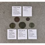 Numismatics - Roman coins: Maximinus II 309-313 AD, AE Follis, reverse Mars adv R, together with