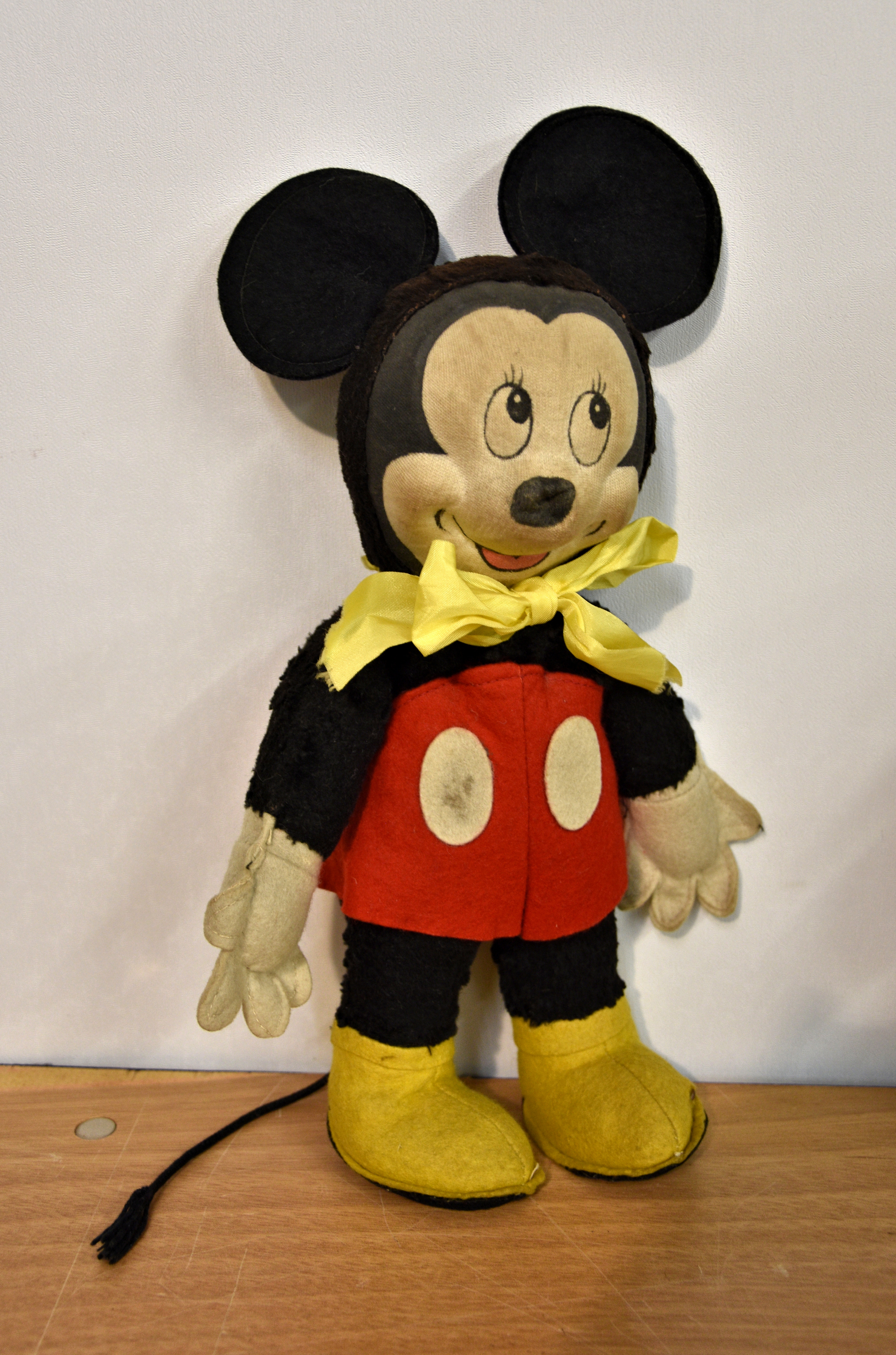 A Merrythought Disney Mickey Mouse, c.1939, England, bearing original label on foot, together with a - Image 7 of 16