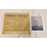 A rare boxed 1933 hand cut jigsaw puzzle - Schooner "Bluenose", Lunenburg Exhibitors Limited, Nova