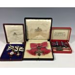 O.B.E - League of Mercy and King George V silver Jubilee medals, silver gilt O.B.E medal by