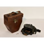 A mid century Ensign Auto Kinecam 'sixteen' cine camera in leather case