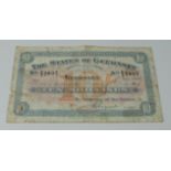 BRITISH BANKNOTE - The States of Guernsey Ten Shillings, 1st July 1939, Signatory H. E. Marquand,