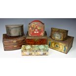 Advertising - A collection of novelty tins, comprising of a Geo Bassett & Co Ltd calendar tin;