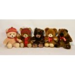 Five Harrods Teddy Bears, comprising of 1987; 1988; 1990; 1991; 1992. (5)