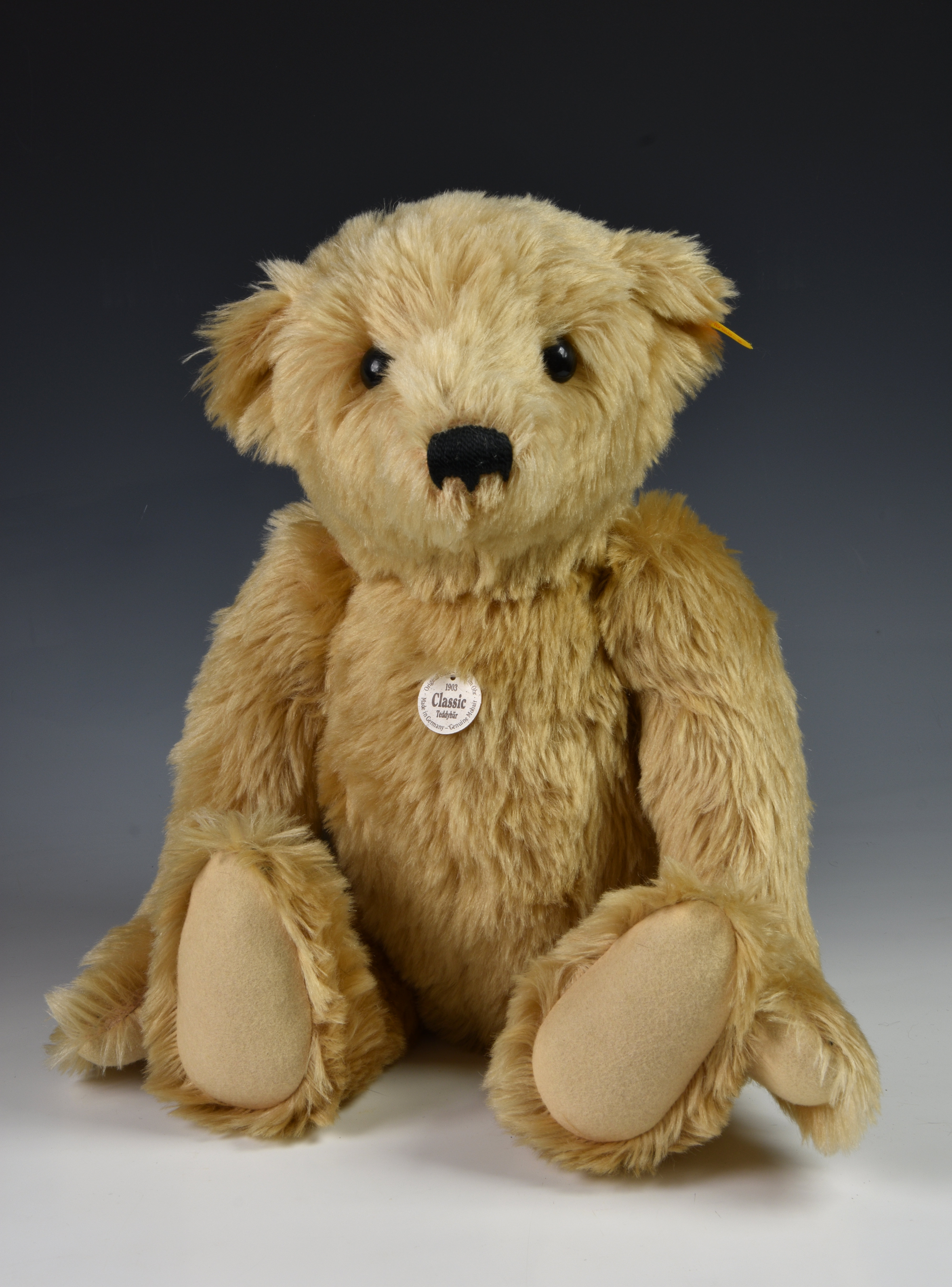 A Steiff Teddy Bear - Modern replica 1903 bear, fully jointed, light golden mohair, 19in. (48.