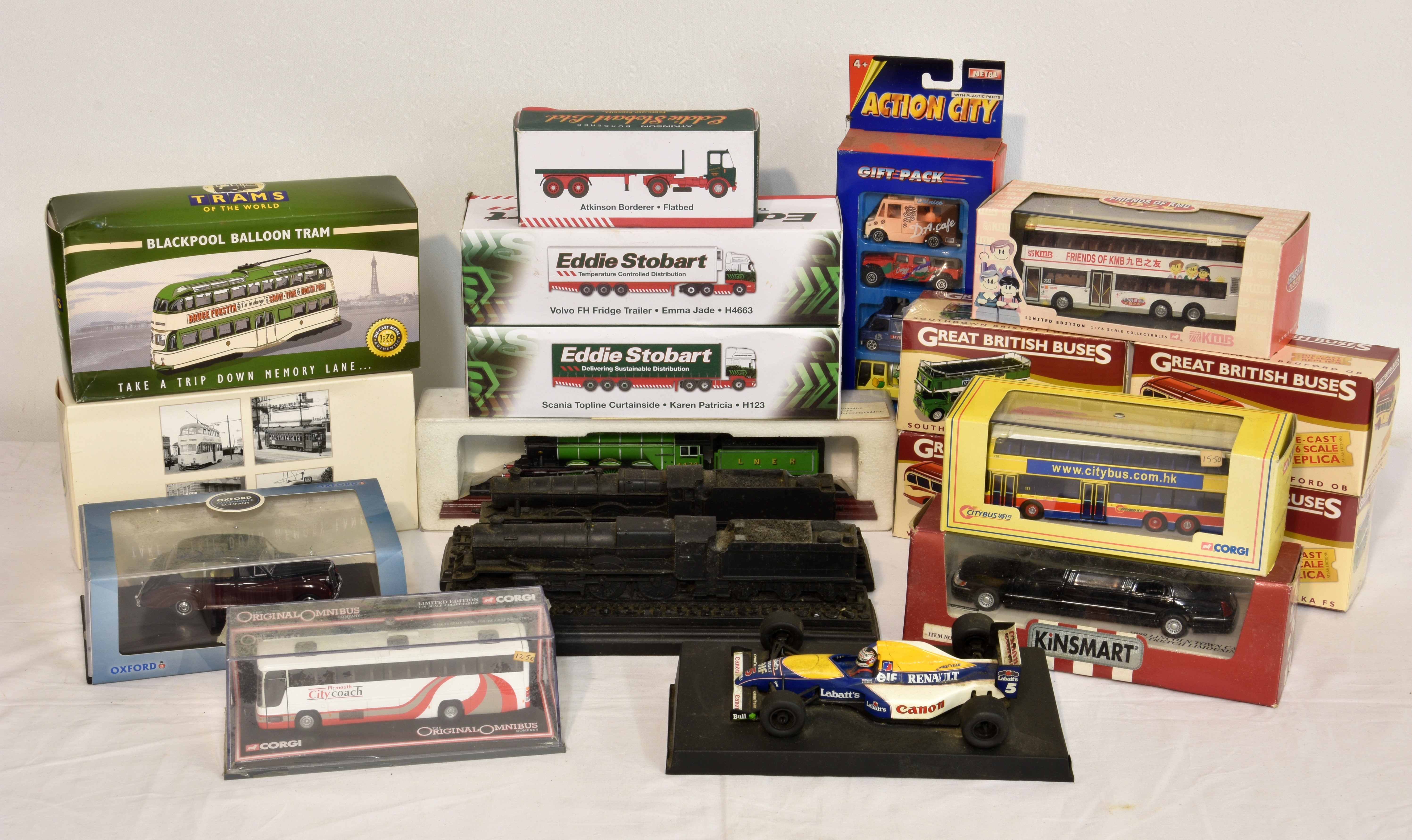 A large collection of various boxed diecast cars and vehicles etc, to include Eddie Stobart,