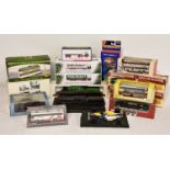 A large collection of various boxed diecast cars and vehicles etc, to include Eddie Stobart,