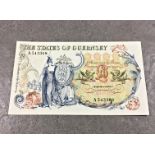 BRITISH BANKNOTE: States of Guernsey £10, c.1975, Signatory Hodder, serial number A 543368, blue,