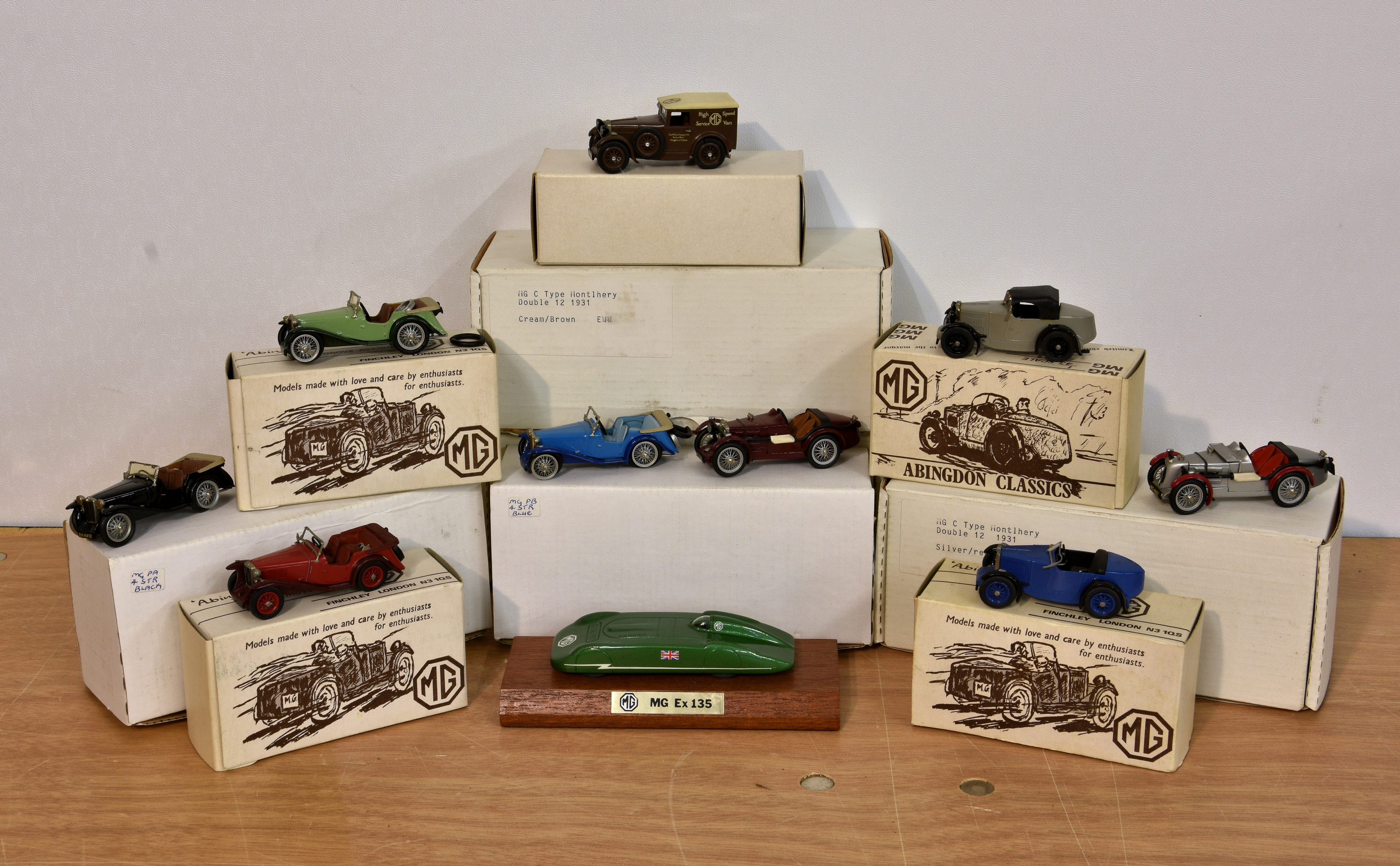 Abingdon Classics - Various handmade 1/43 scale MG models, comprising MG Midget 1930 blue; MGP