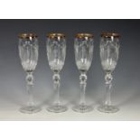 Waterford Crystal - A set of four Waterford Crystal 'Cherished Moments - Gold' Millennium 2000