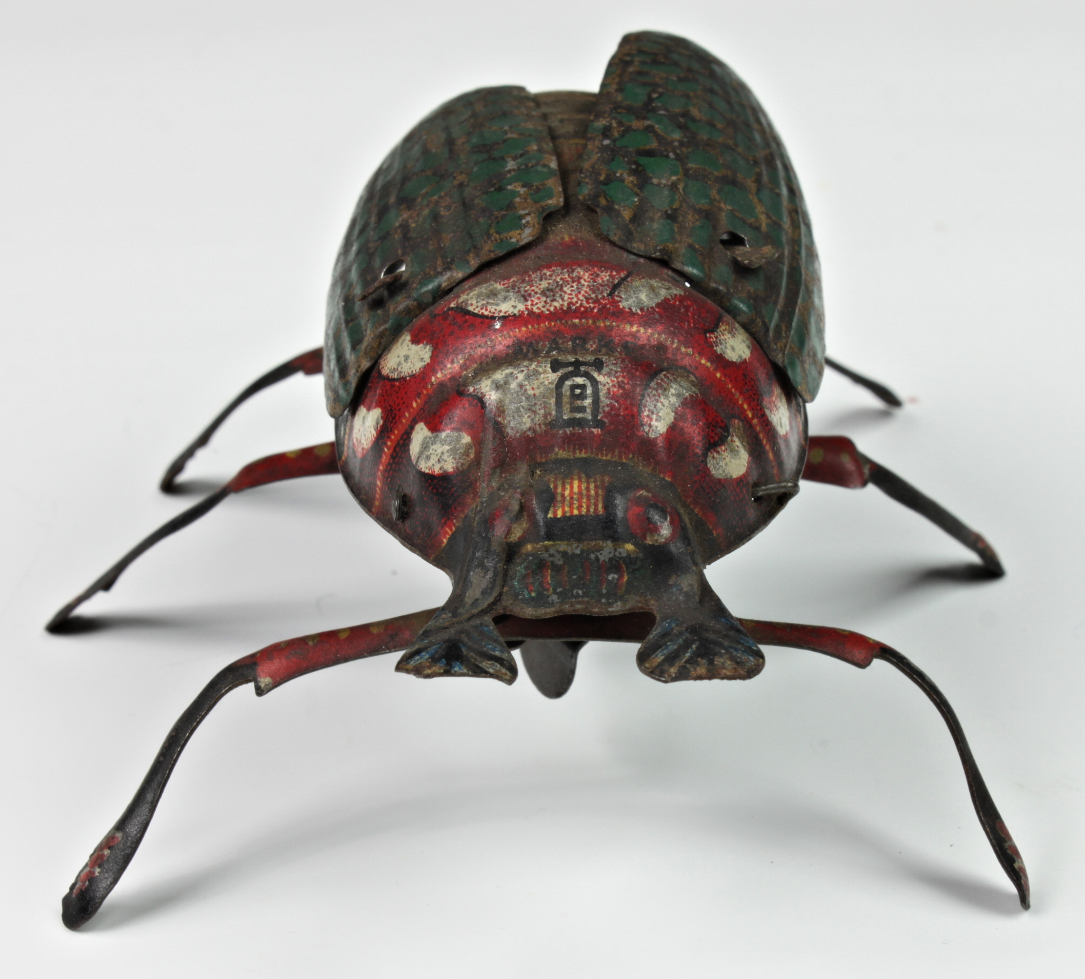 A Lehmann tinplate clockwork beetle, c.1885, having moving legs and wings (working), together with a - Image 8 of 8