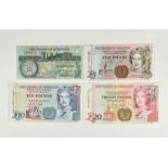 BRITISH BANKNOTES - The States of Guernsey - £1/£5/£10/£20 each serial number 000014, each with