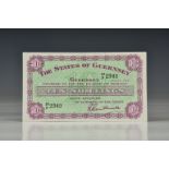 BRITISH BANKNOTES - The States of Guernsey, comprising of One Pound, 1st July, 1966, Signatory L. A.