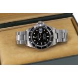 A gentleman's stainless steel Rolex Oyster Perpetual Date Submariner bracelet watch, dated 1990,