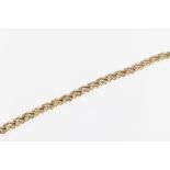 A 9ct gold and diamond leaf bracelet, the round brilliant cut diamonds totalling approximately 0.