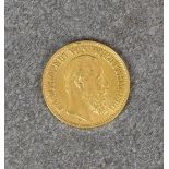 German States - Kingdom of Wurttemberg - Charles I 10 mark gold coin, 1873, Stuttgart, bearded