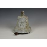 Maritime interest - A salvaged German ships bell dived off the North of Sark, of typical form, fully