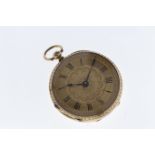 A Victorian 18ct gold open face fusee pocket watch, by MacFarlane & Sons, Glasgow, movement no.