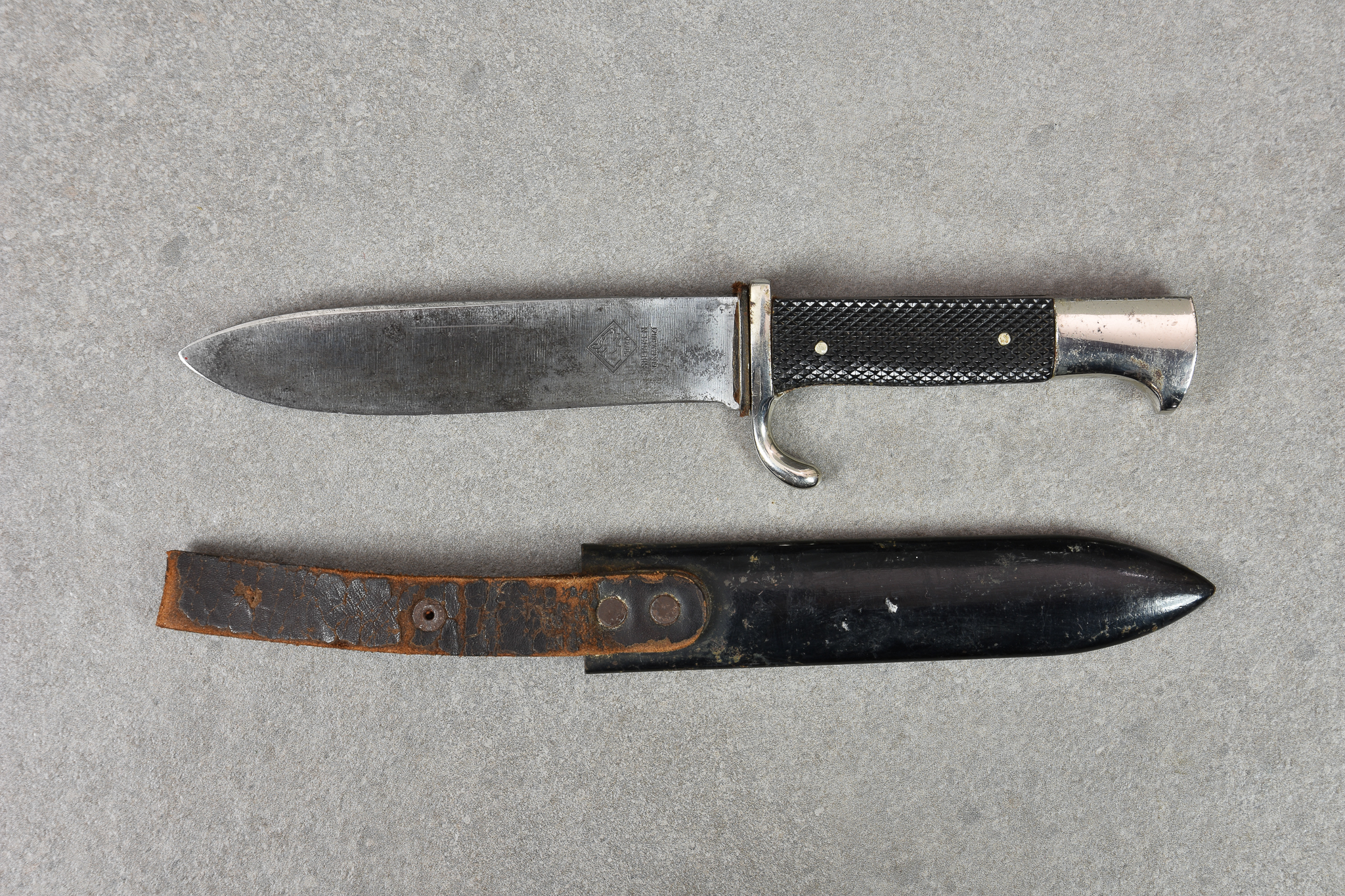 Guernsey German Occupation interest - A German Third Reich Hitler Youth Knife, the single edge steel - Image 2 of 2