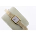 A ladies Omega De Ville 18ct gold bracelet watch, case no. 511455, cal. 1070 17 jewel manual