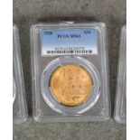 United States of America, 20 Dollars $20, 1920, St Gaudens double eagle gold coin, slabbed in PCGS