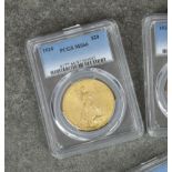 United States of America, 20 Dollars $20, 1924, St Gaudens double eagle gold coin, slabbed in PCGS