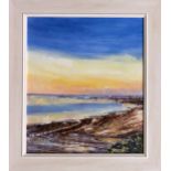 Virginia Walton (British, late 20th century), Gorey Sunset at Low Tide oil on board, signed lower