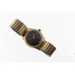 A Laco-Sport automatic date gents wrist watch, 1950s, case no. 96449, the 22mm. black dial with gilt