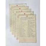 Guernsey Occupation interest - A set of five 'BRITISH RED CROSS SOCIETY LANGUAGE CARDS FOR