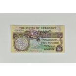 BRITISH BANKNOTE - The States of Guernsey - Five Pounds, c.1991, Signatory M. J. Brown, low serial